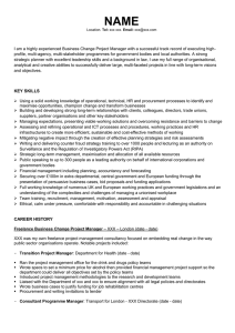 Example Project Manager CV