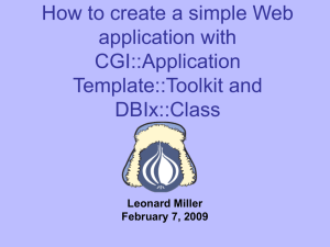 How to create a simple Web application with Web::App Template