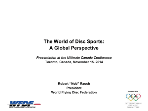 The World of Flying Disc Sports