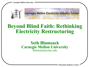 Electricity Industry Center Carnegie Mellon University