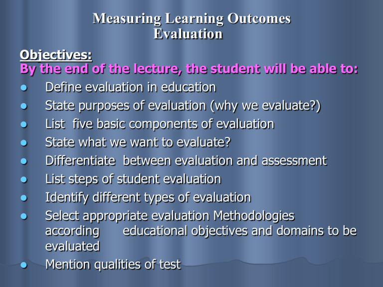 Types Of Evaluation Home KSU Faculty Member Websites