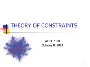 THEORY OF CONSTRAINTS