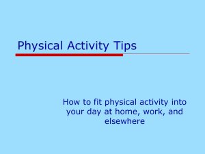 Physical Activity Tips for Adults