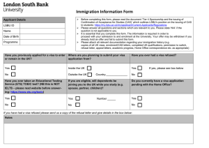 Immigration Information Form
