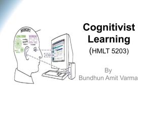 Cognitivist learning – BUNDHUN Amit Varma