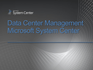 Data Center Management Microsoft System Center