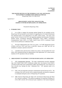 Arrangement Affecting Adjacent FIRs During Cutover of Hong Kong