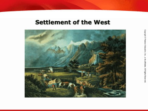 Settlement to the West