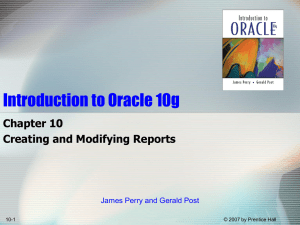 Introduction to Oracle 10g