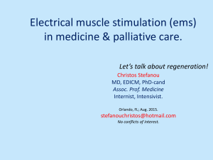 Electrical muscle stimulation in palliative care