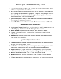 Health/Sport Related Fitness Study Guide
