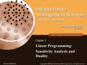 Introduction to Management Science 1e.
