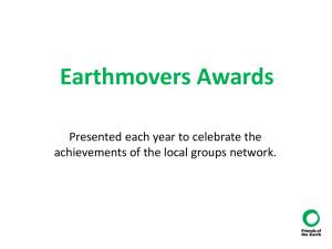 Earthmovers Awards - Friends of the Earth