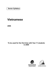 Vietnamese - Queensland Curriculum and Assessment Authority