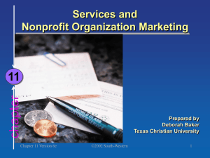 Services and Nonprofit Organization Marketing