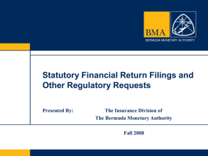 Statutory Financial Return Filings