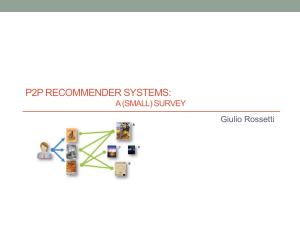P2P: Recommender Systems