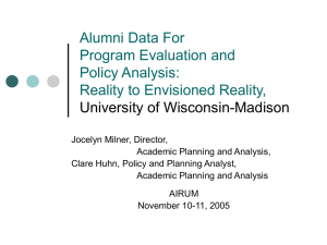 AIRUM Presentation - Academic Planning and Institutional Research