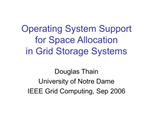 Operating System Support for Space Allocation in Grid Storage