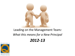 Management! - Ontario Principals' Council