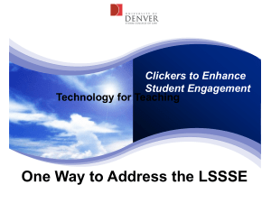 Using Clickers to Enhance Student Engagement