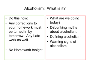 Alcoholism, what is it? - Clinton Central School
