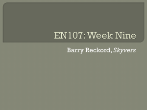 EN107: Week Nine - University of Warwick