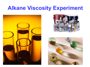 Alkane Viscosity Experiment