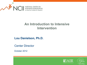 Webinar PowerPoint - National Center on Intensive Intervention