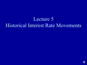 Lecture 5 Historical Interest Rate Movements