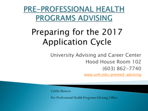Applicant Cycle Powerpoint - University of New Hampshire