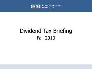 2010 Dividend Tax Rates by Ordinary Income Tax Rates