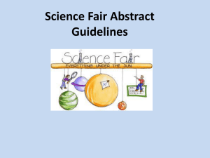 Science Fair Abstract