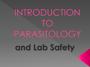 INTRODUCTION TO PARASITOLOGY