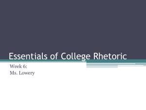 Essentials of College Rhetoric