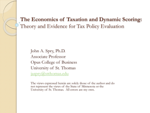 Economics of Taxation and Dynamic Scoring