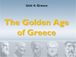 Where was the center of the Golden Age of Greece?