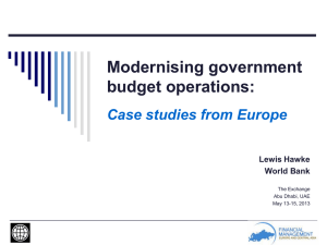 Budget Modernisation in ECA