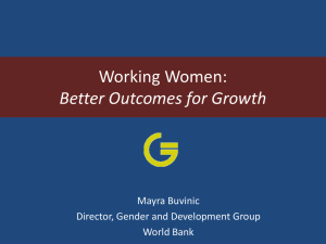 Gender Action Plan: Gender Equality as Smart Economics