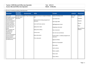 Microsoft Office User Specialist