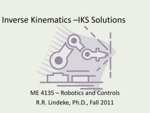 Inverse Kinematics *IKS Solutions