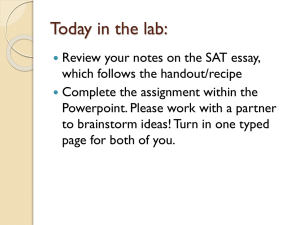 SAT essay development using research prompts, choose two