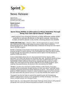 News Release Sprint Nextel 6200 Sprint Parkway Overland Park
