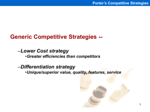 Porter's Competitive Strategies