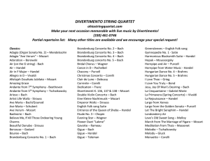 (330) 461-0746 Partial repertoire list: Many other titles are available