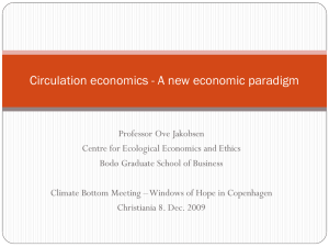 Ecological Economics * Environmental Challenges