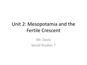 Chapter 3: Mesopotamia and the Fertile Crescent