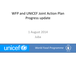 1 August 2014 WFP UNICEF presentation to cluster