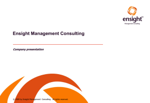 Company presentation Ensight Management Consulting