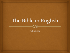 The Bible in English - Gordon State College